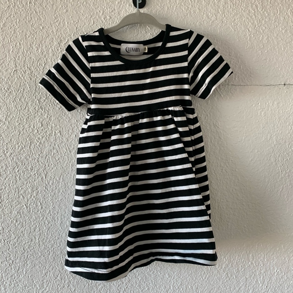 Black and white stripped dress